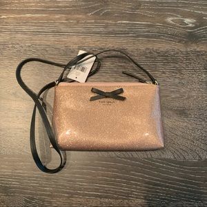 NWT Kate Spade Rose Gold Sparkle Crossbody